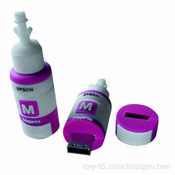 Bottle Style PVC USB Flash Drives